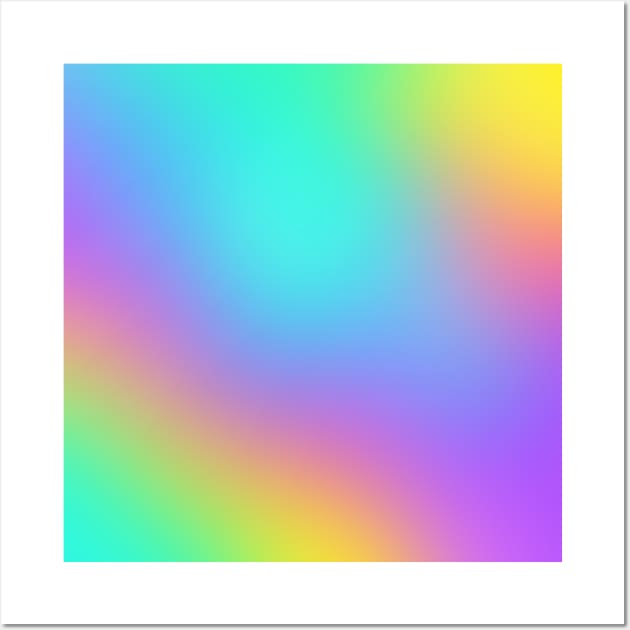 Bright Freeform Rainbow Gradient Wall Art by Whoopsidoodle